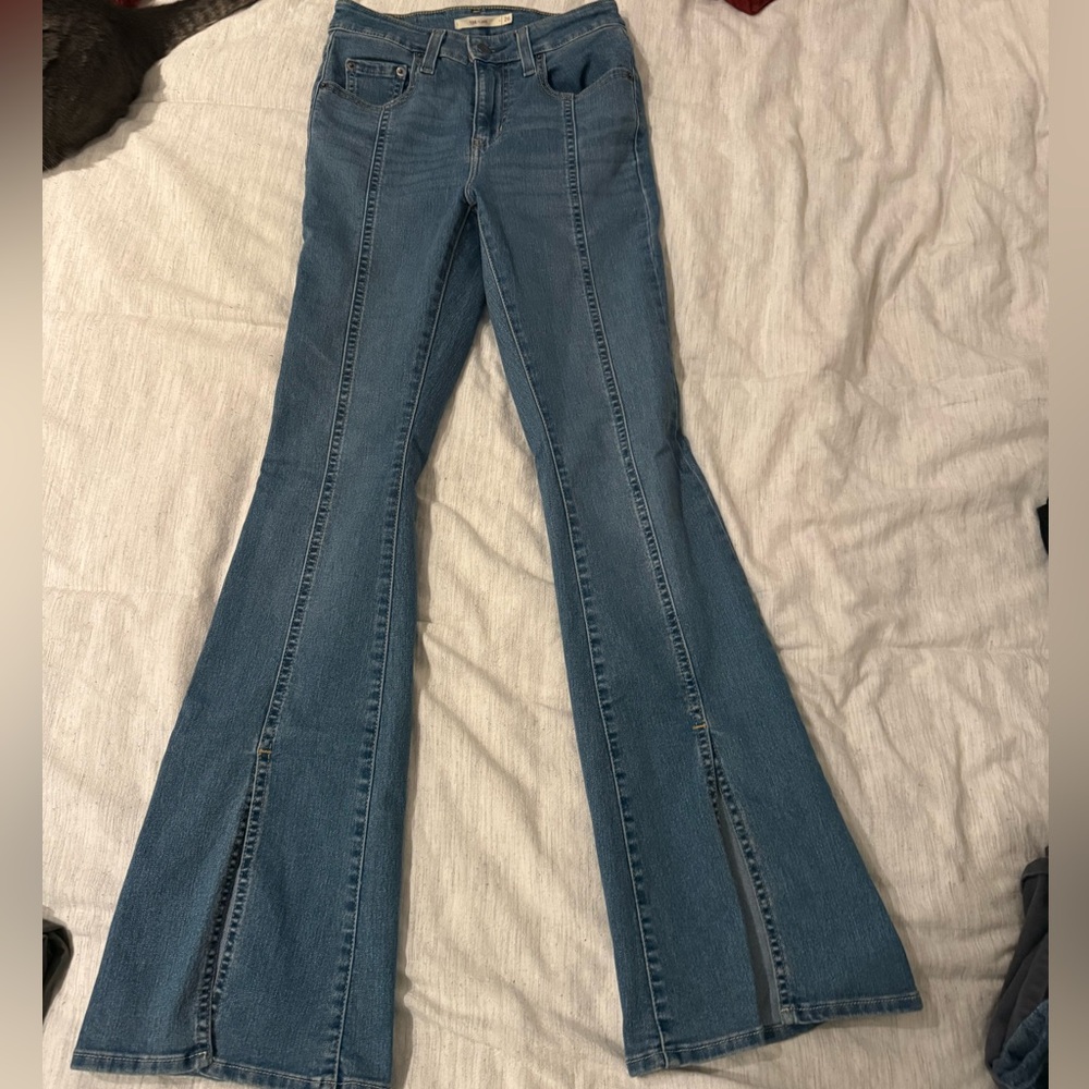Women's Blue Flared Jeans